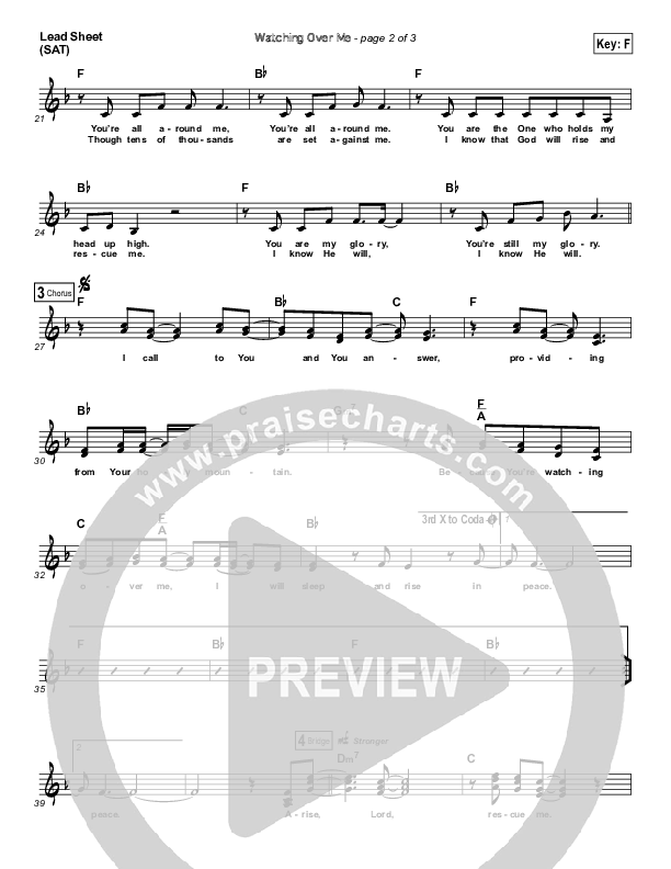 Watching Over Me (Psalm 3) Lead Sheet (The SHIYR Poets)