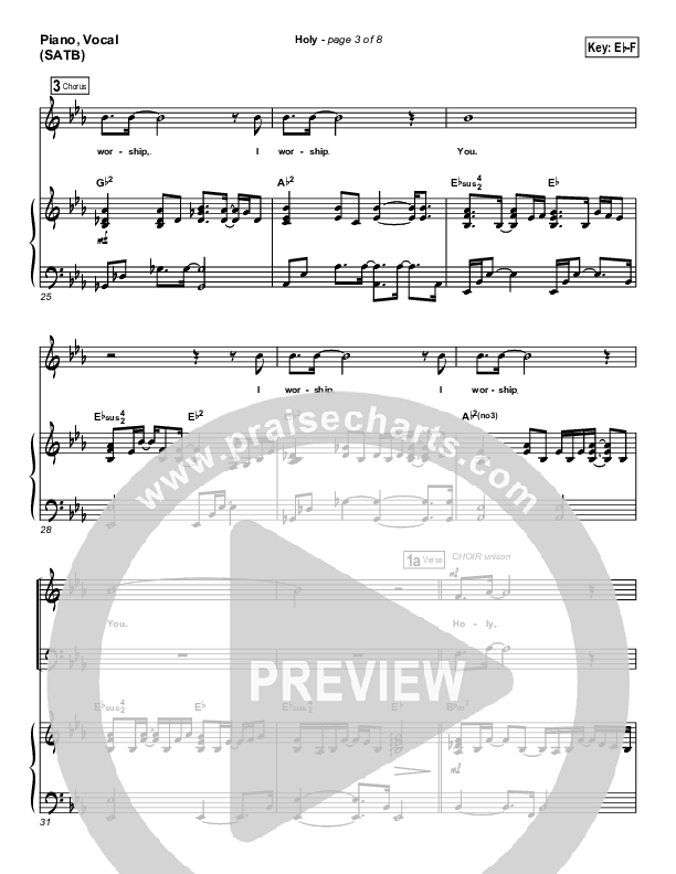 Holy Piano/Vocal (SATB) (Travis Cottrell)