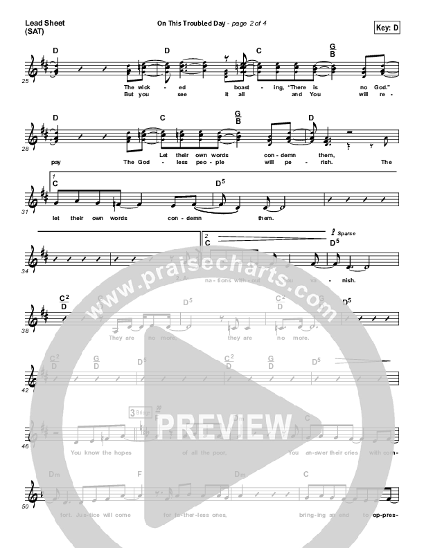 On This Troubled Day (Psalm 10) Lead Sheet (The SHIYR Poets)