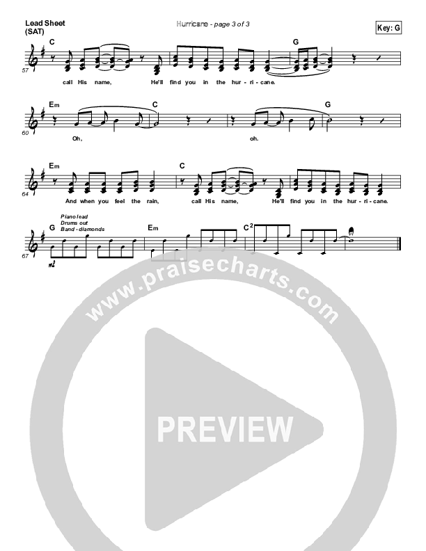 Hurricane Lead (SAT) (Natalie Grant)