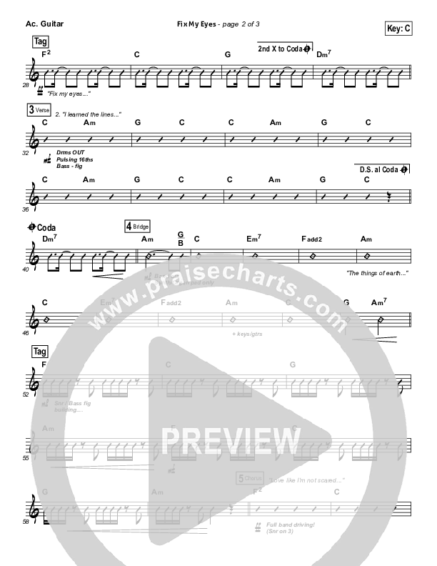 Fix My Eyes Acoustic Guitar (for KING & COUNTRY)