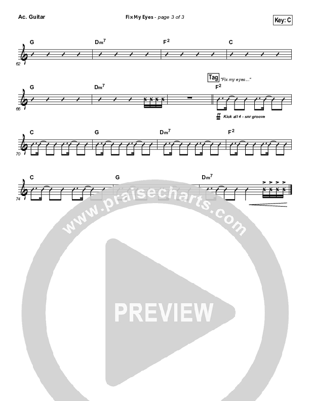 Fix My Eyes Acoustic Guitar (for KING & COUNTRY)