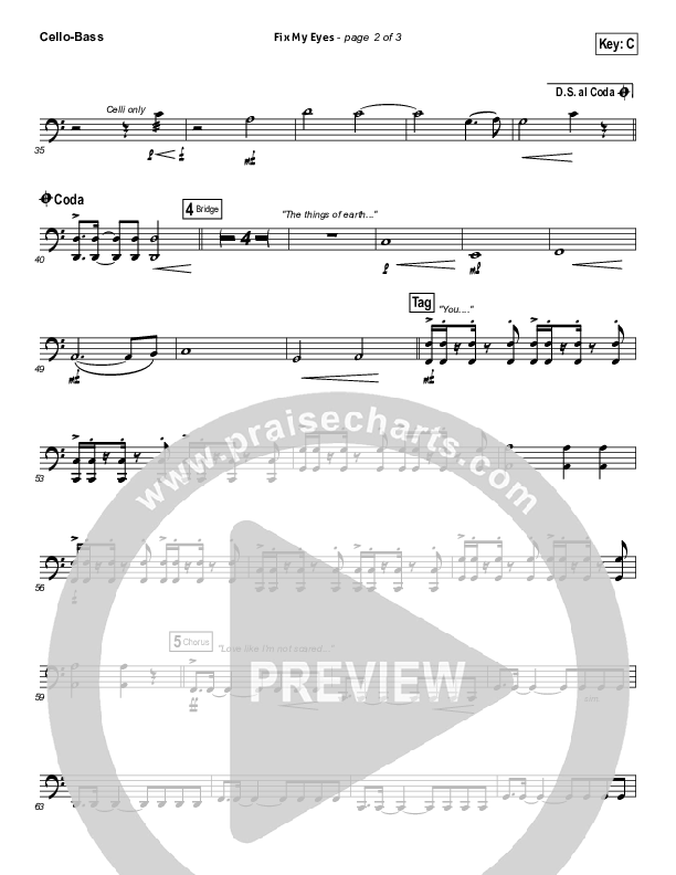 Fix My Eyes Cello/Bass (for KING & COUNTRY)