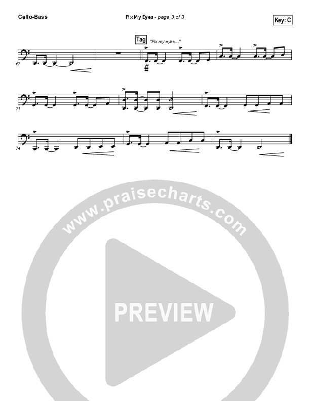 Fix My Eyes Cello/Bass (for KING & COUNTRY)
