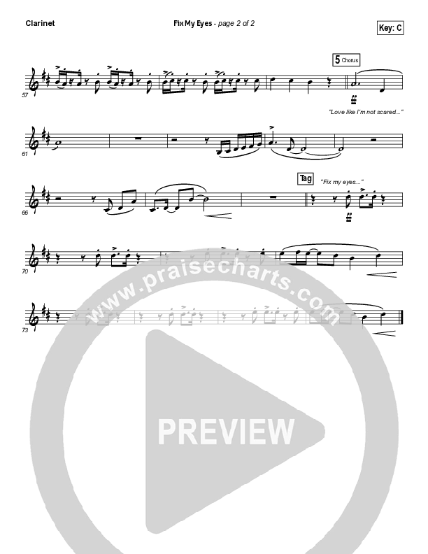 Fix My Eyes Clarinet (for KING & COUNTRY)