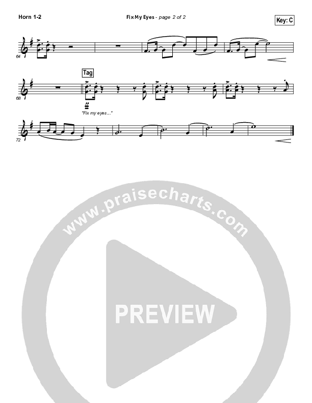 Fix My Eyes French Horn 1/2 (for KING & COUNTRY)