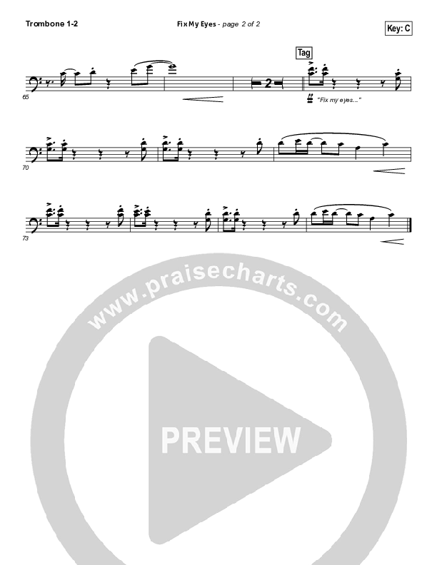 Fix My Eyes Trombone 1/2 (for KING & COUNTRY)