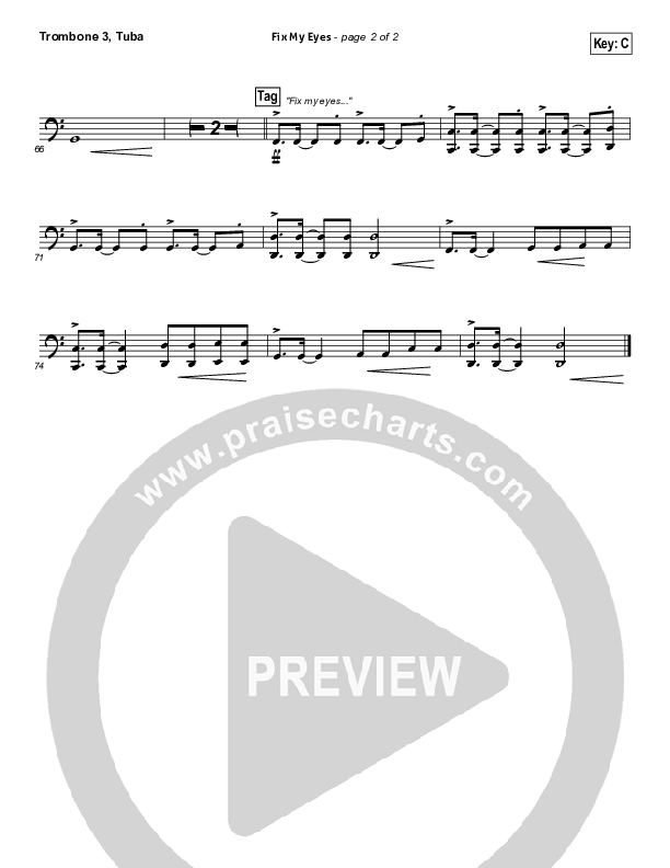 Fix My Eyes Trombone 3/Tuba (for KING & COUNTRY)