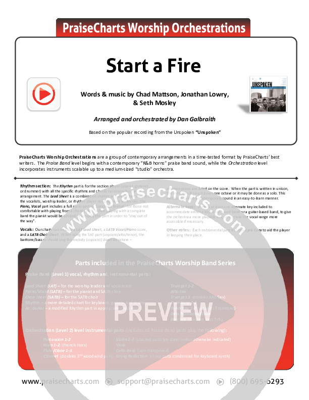 Start A Fire Cover Sheet (Unspoken)
