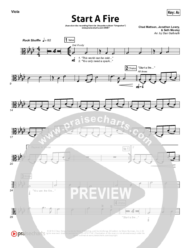 Start A Fire Viola (Unspoken)