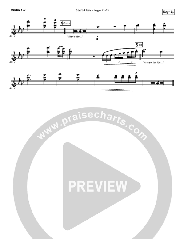 Start A Fire Violin 1/2 (Unspoken)