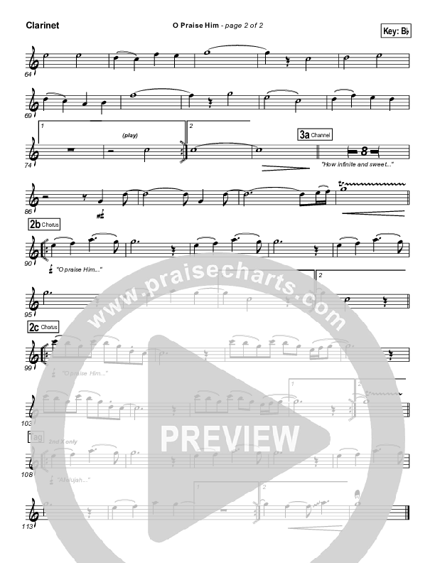 O Praise Him (with Doxology) Clarinet (Travis Cottrell)