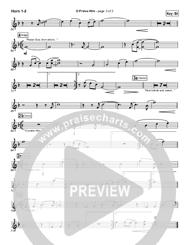 O Praise Him (with Doxology) French Horn 1/2 (Travis Cottrell)