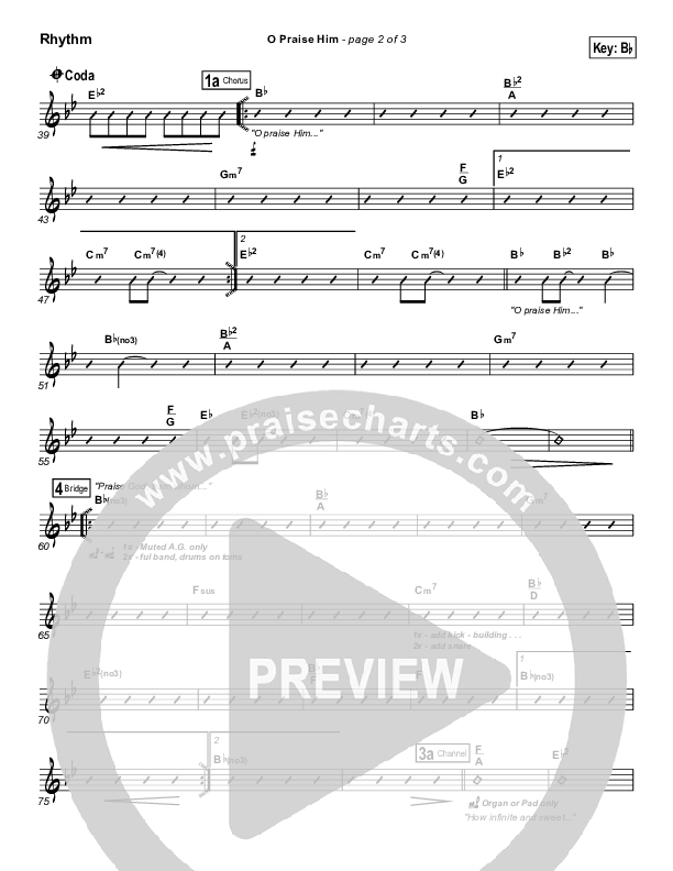 O Praise Him (with Doxology) Rhythm Chart (Travis Cottrell)