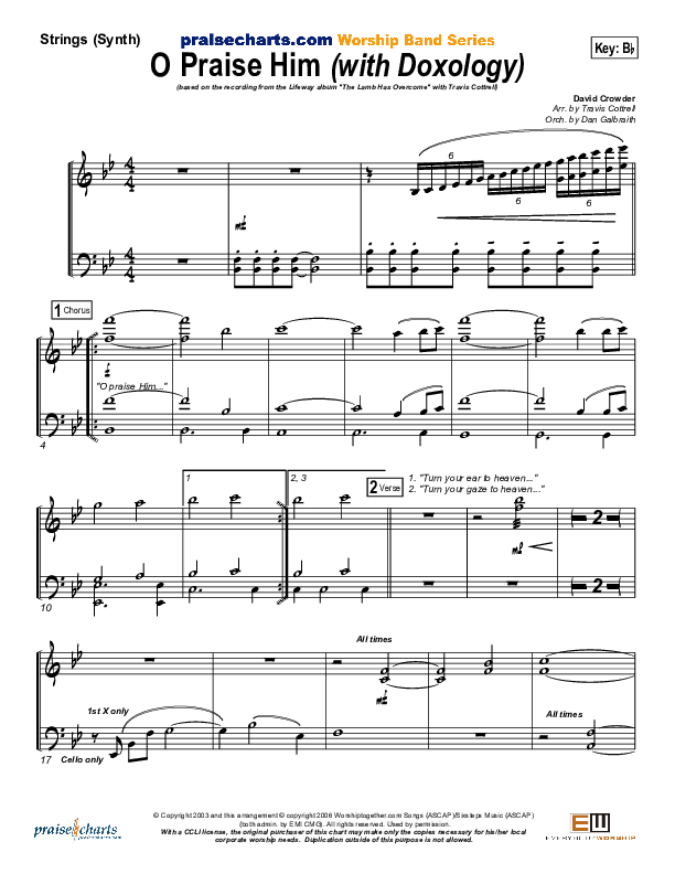 O Praise Him (with Doxology) String Pack (Travis Cottrell)