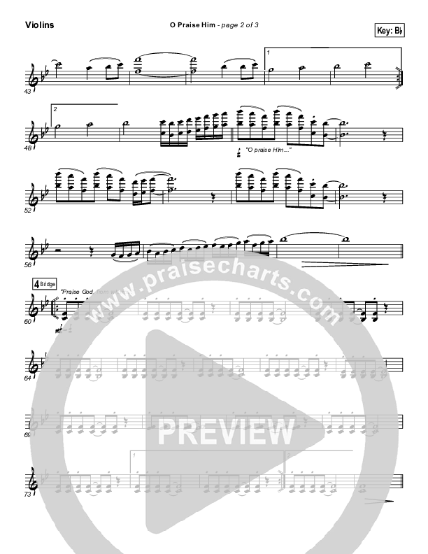 O Praise Him (with Doxology) Violins (Travis Cottrell)