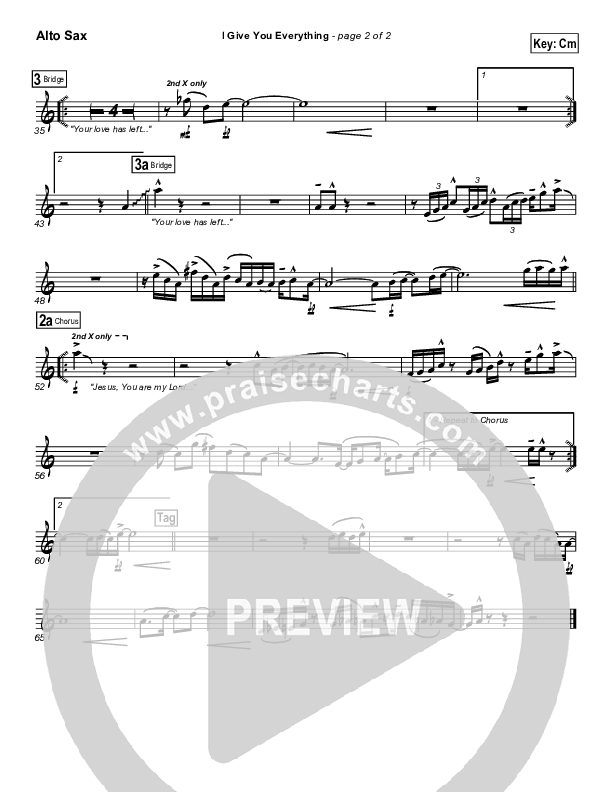 I Give You Everything Alto Sax (Travis Cottrell)