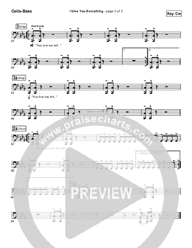 I Give You Everything Cello/Bass (Travis Cottrell)