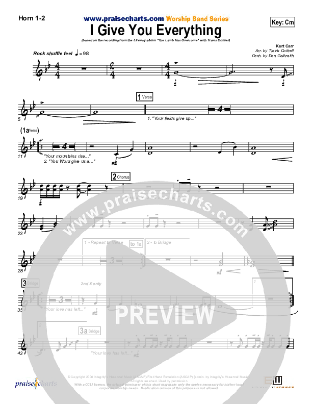 I Give You Everything French Horn 1/2 (Travis Cottrell)