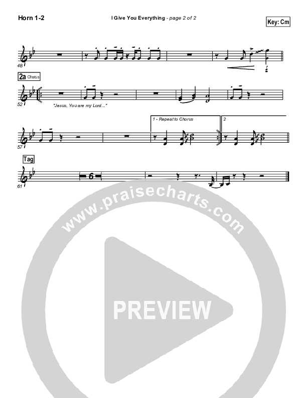 I Give You Everything French Horn 1/2 (Travis Cottrell)