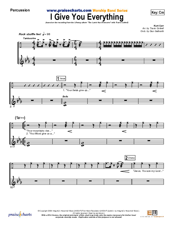 I Give You Everything Percussion (Travis Cottrell)
