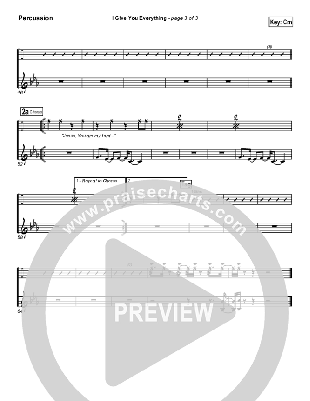 I Give You Everything Percussion (Travis Cottrell)