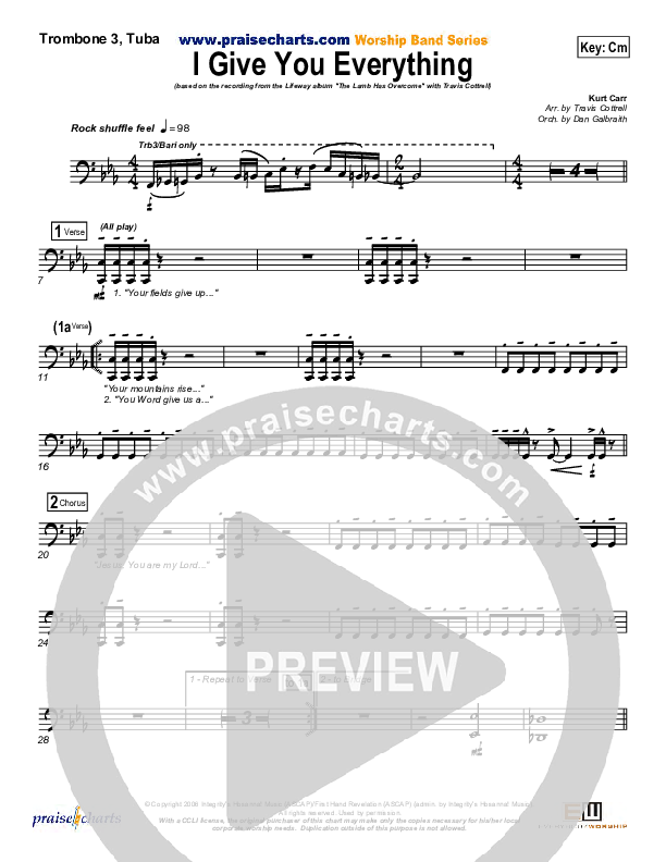 I Give You Everything Trombone 3/Tuba (Travis Cottrell)