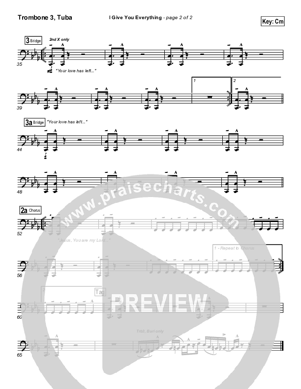 I Give You Everything Trombone 3/Tuba (Travis Cottrell)