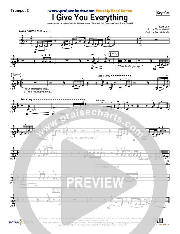 I Give You Everything Trumpet 3 (Travis Cottrell)