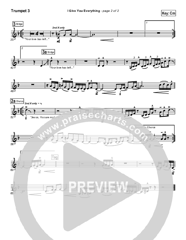 I Give You Everything Trumpet 3 (Travis Cottrell)