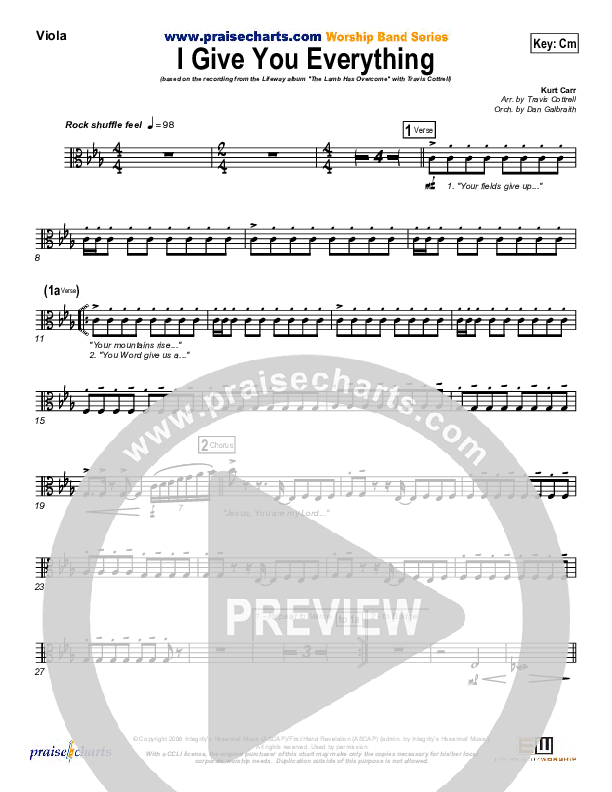 I Give You Everything Viola (Travis Cottrell)