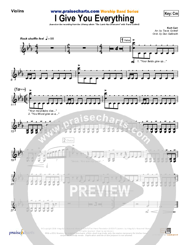 I Give You Everything Violins (Travis Cottrell)