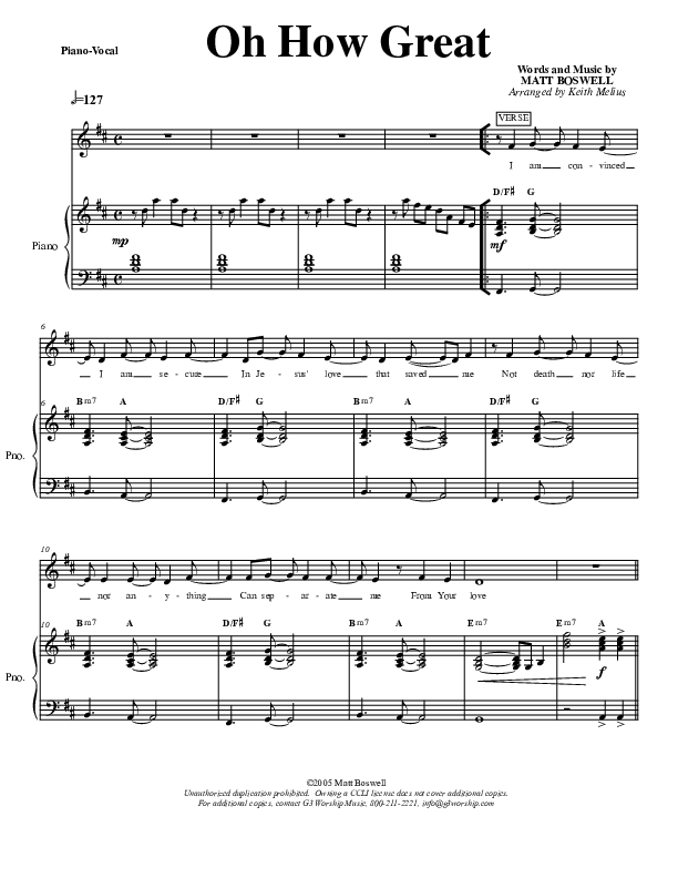 Oh How Great Piano/Vocal (G3 Kids)