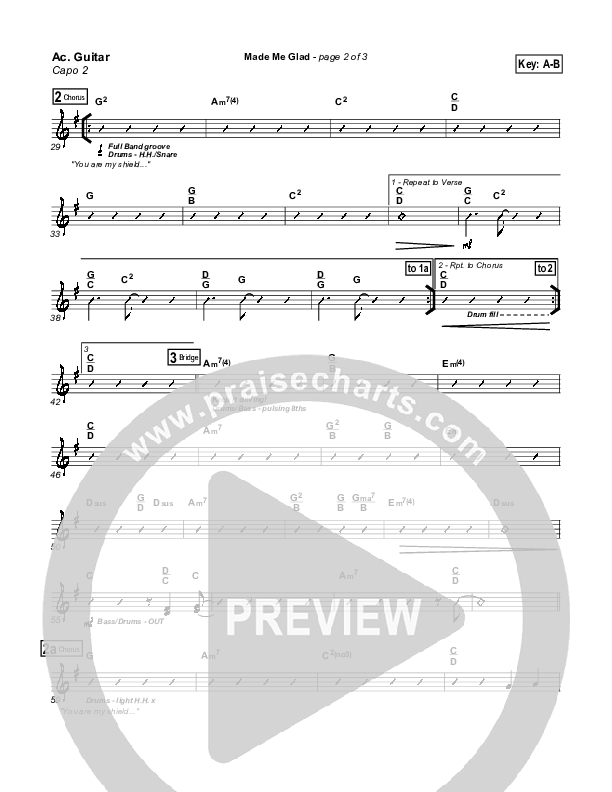 Made Me Glad Acoustic Guitar (Travis Cottrell)