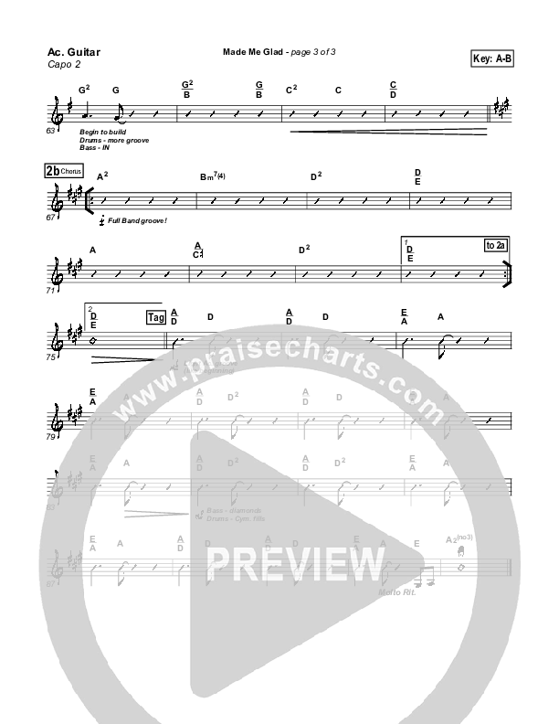 Made Me Glad Acoustic Guitar (Travis Cottrell)