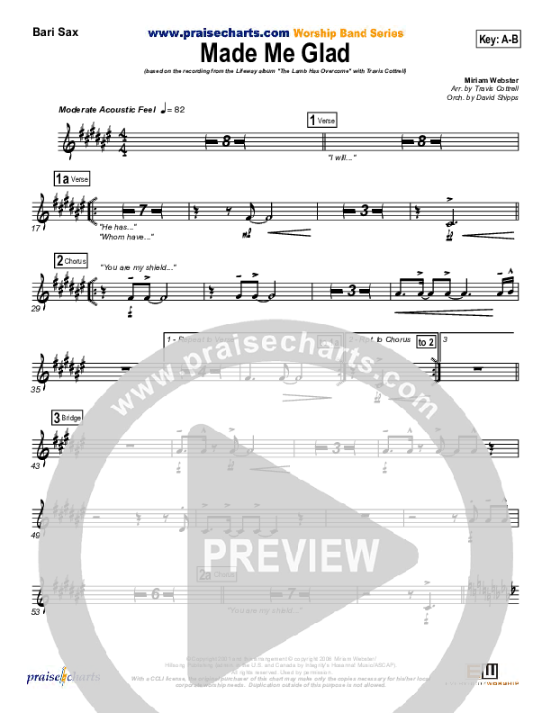 Made Me Glad Bari Sax (Travis Cottrell)