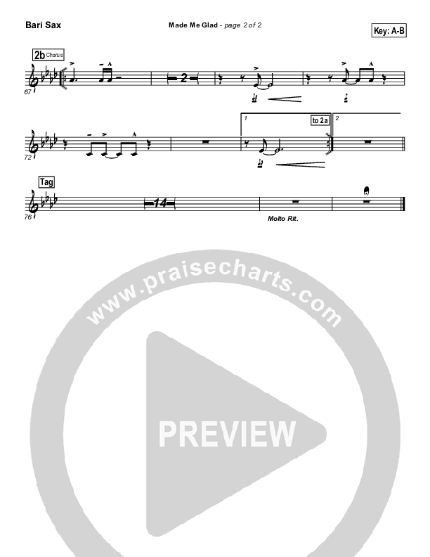 Made Me Glad Bari Sax (Travis Cottrell)