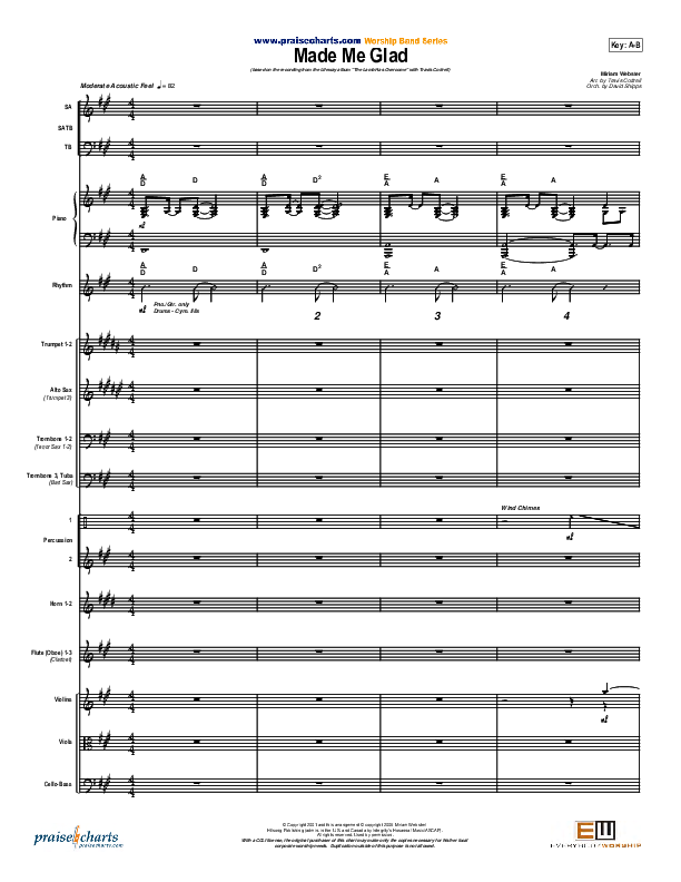 Made Me Glad Conductor's Score (Travis Cottrell)