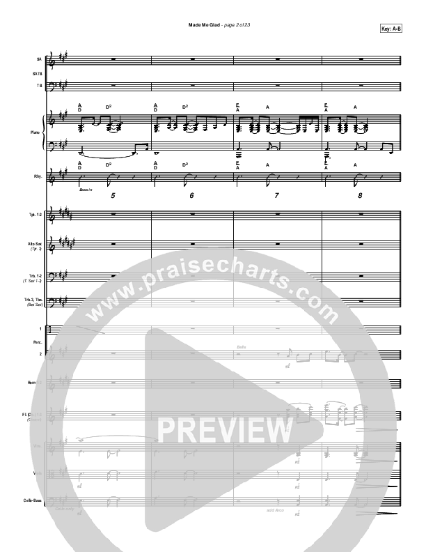 Made Me Glad Conductor's Score (Travis Cottrell)