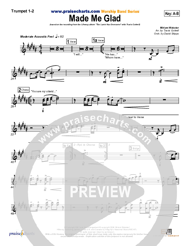 Made Me Glad Brass Pack (Travis Cottrell)