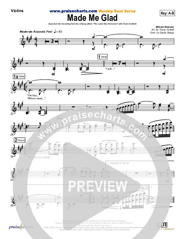 Made Me Glad Violins (Travis Cottrell)