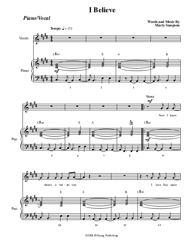 I Believe Lead & Piano (G3 Kids)