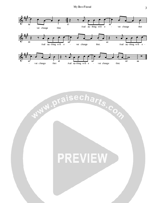 My Best Friend Lead Sheet (G3 Kids)