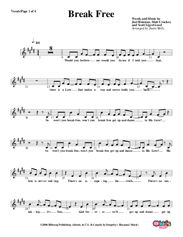 Break Free Lead Sheet (G3 Kids)