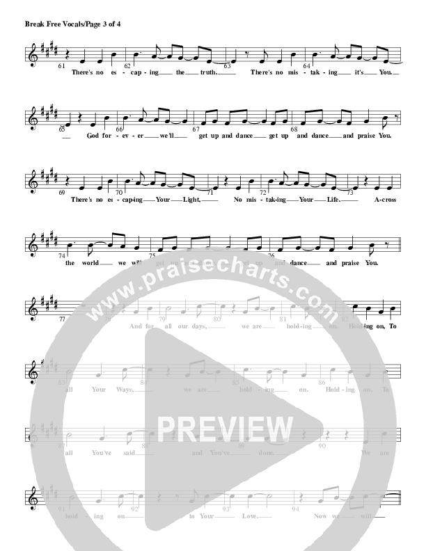 Break Free Lead Sheet (G3 Kids)