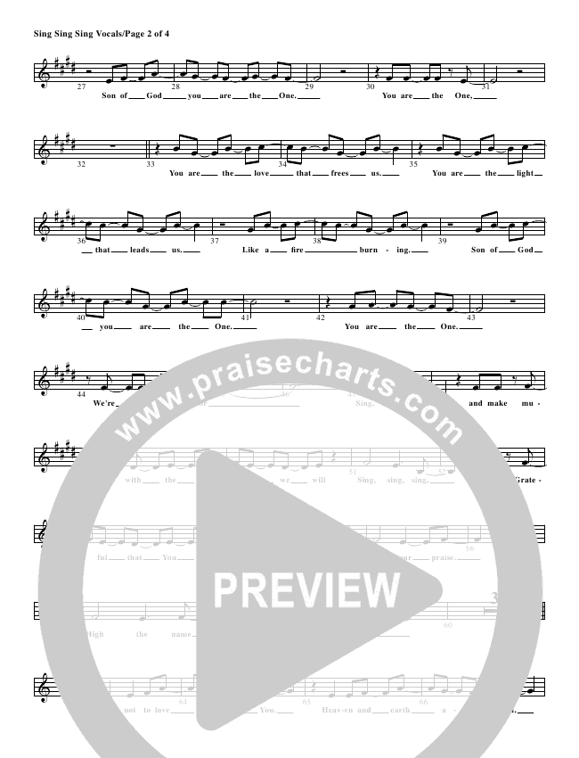 Sing Sing Sing Sheet Music G3 Kids Praisecharts