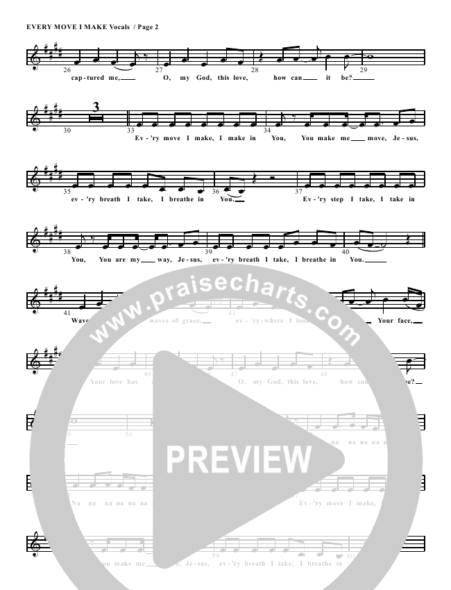 Every Move I Make Sheet Music PDF (G3 Kids) - PraiseCharts