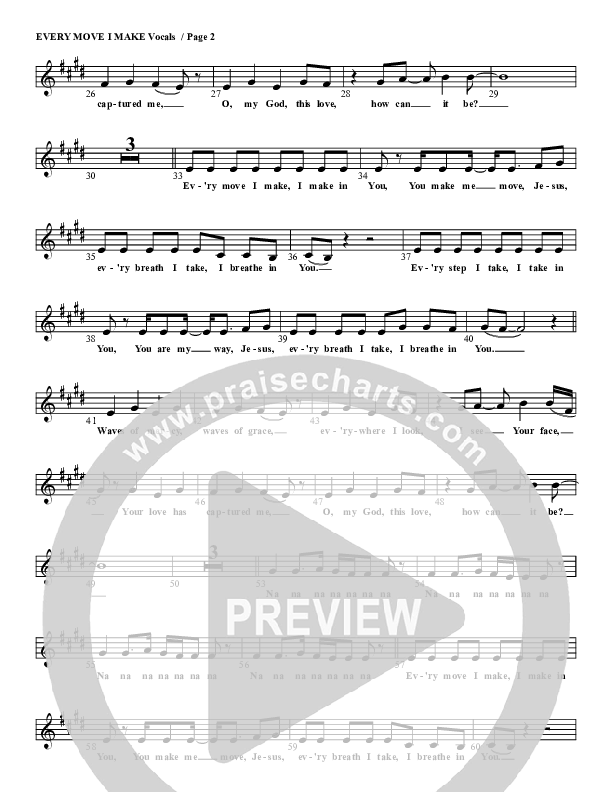 Every Move I Make Lead Sheet (G3 Kids)