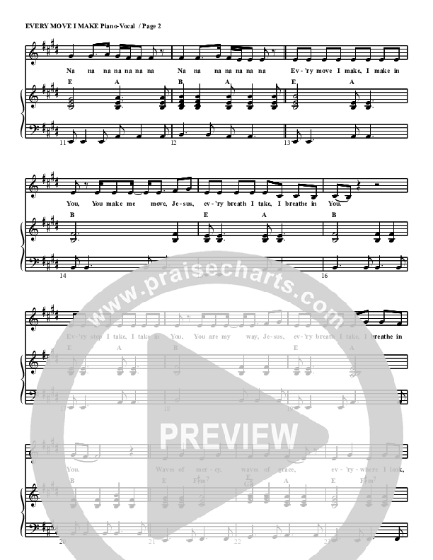 Every Move I Make Piano/Vocal (SATB) (G3 Kids)