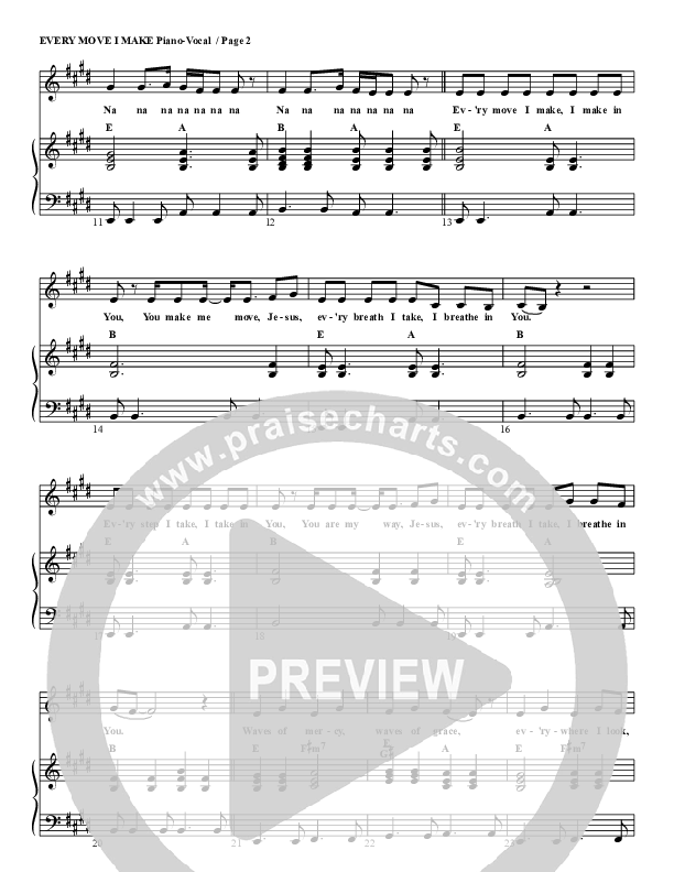 Every Move I Make Piano/Vocal (G3 Kids)